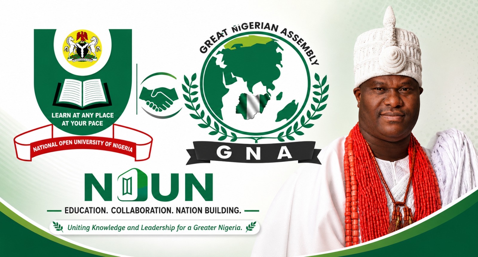 GNA Global Family Congratulates Ooni of Ife, Adagba of Iyanfoworogi on Landmark NOUN Mega Campus Approval