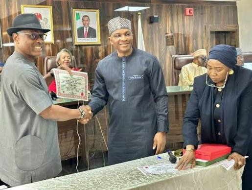 Asogwa Receives Certificate of Return, Predicts APC Victory in Enugu in 2027