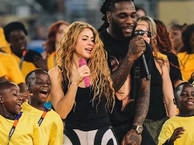Burna Boy, Shakira Meet Ahead of World Cup Final Halftime Show