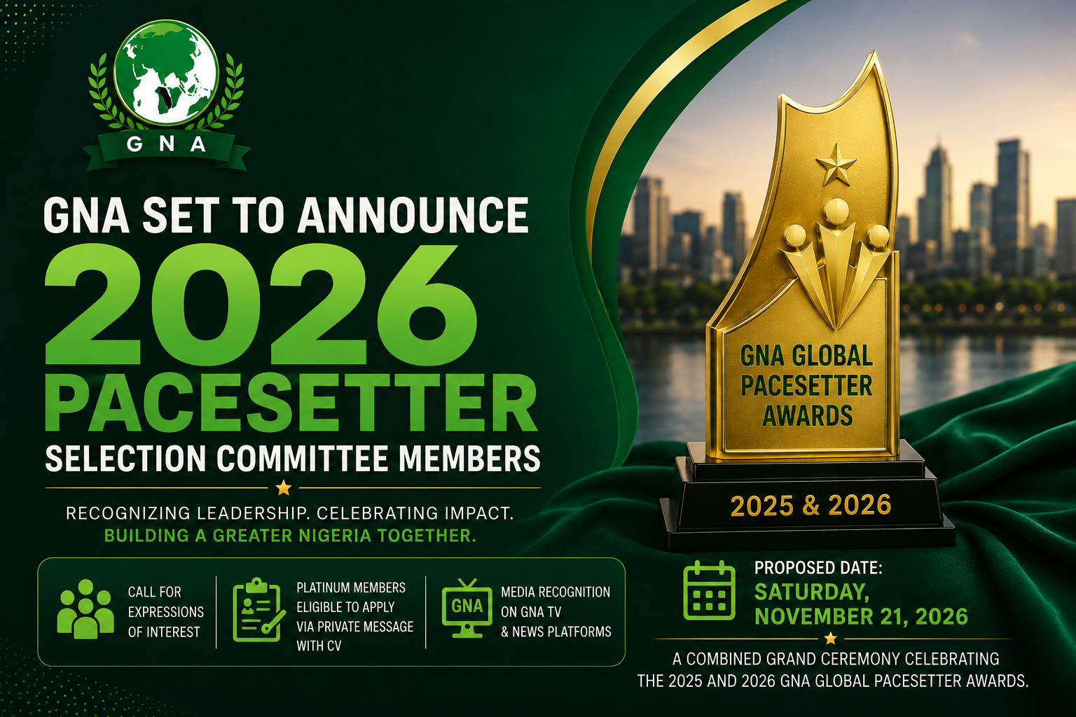 GNA Set To Announce 2026 Pacesetter Selection Committee Members