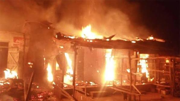 Fire Razes About 300 Shops at Oyo Market