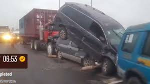 Container Truck Crashes into Vehicles on Lagos-Ibadan Expressway
