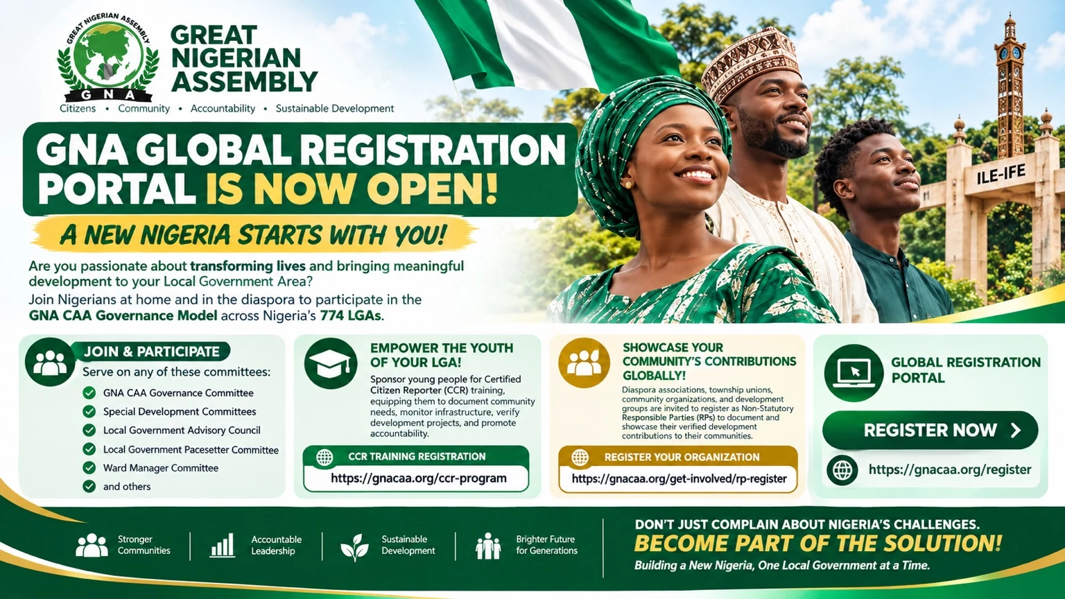 GNA Global Registration Portal Opens to Nigerians at Home and in the Diaspora