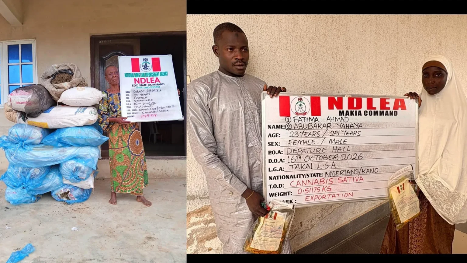 NDLEA Intercepts Saudi-Bound Cannabis in Palm Oil Keg, ₦6.98bn Tramadol