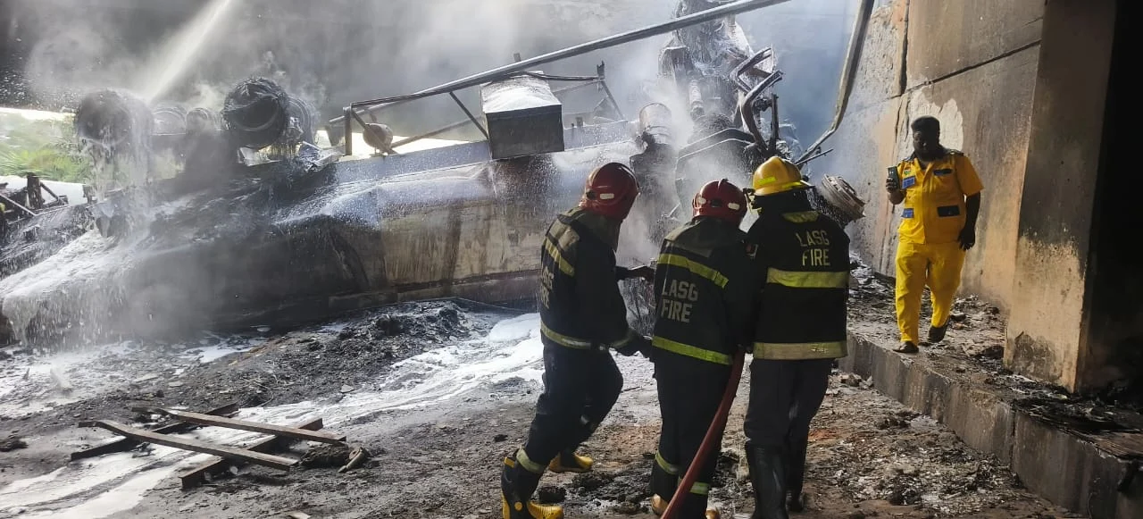 FRSC Blames Speeding for Otedola Bridge Tanker Fire